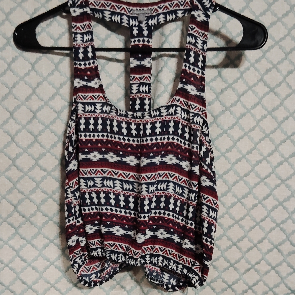 Charlotte Russe Multicolor Patterned Tank Top